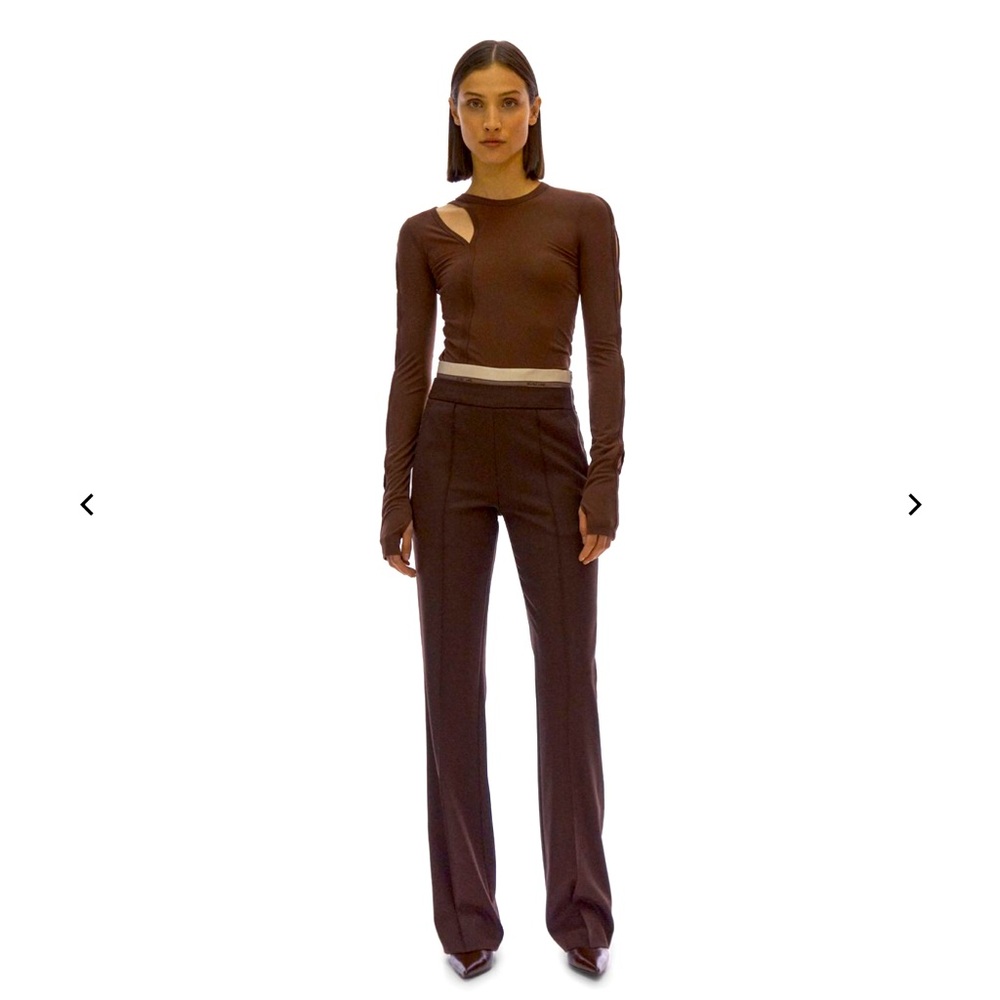 Helmut Lang Pull On Suit Pant Brown Size 4